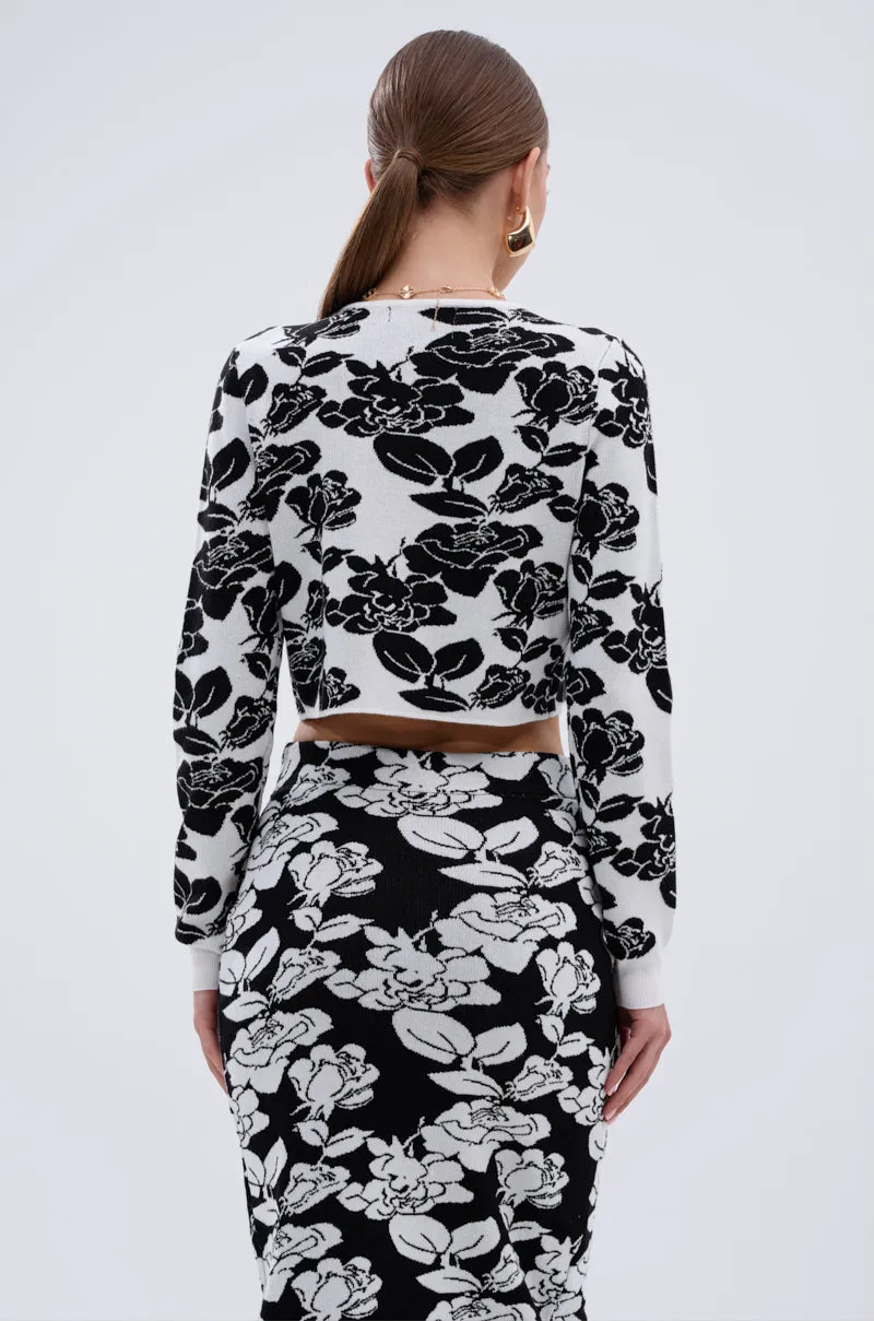 BLACK ROSE PETAL CARDIGAN sold by AKIRA product image thumbnail 4