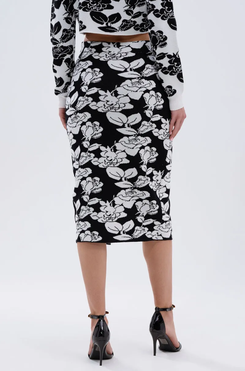 BLACK ROSE PETAL MIDI SKIRT sold by AKIRA product image thumbnail 5