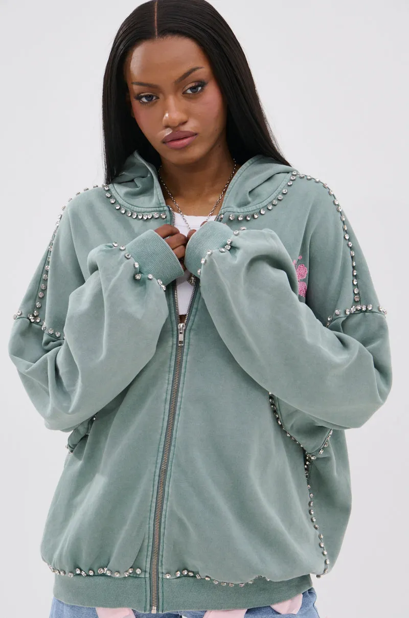 HAND MADE ZIP UP SWEATSHIRT sold by AKIRA product image thumbnail 5