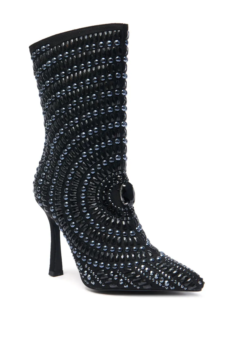 AZALEA WANG HILLEL PEWTER RHINESTONE BOOTIE sold by AKIRA product image thumbnail 3
