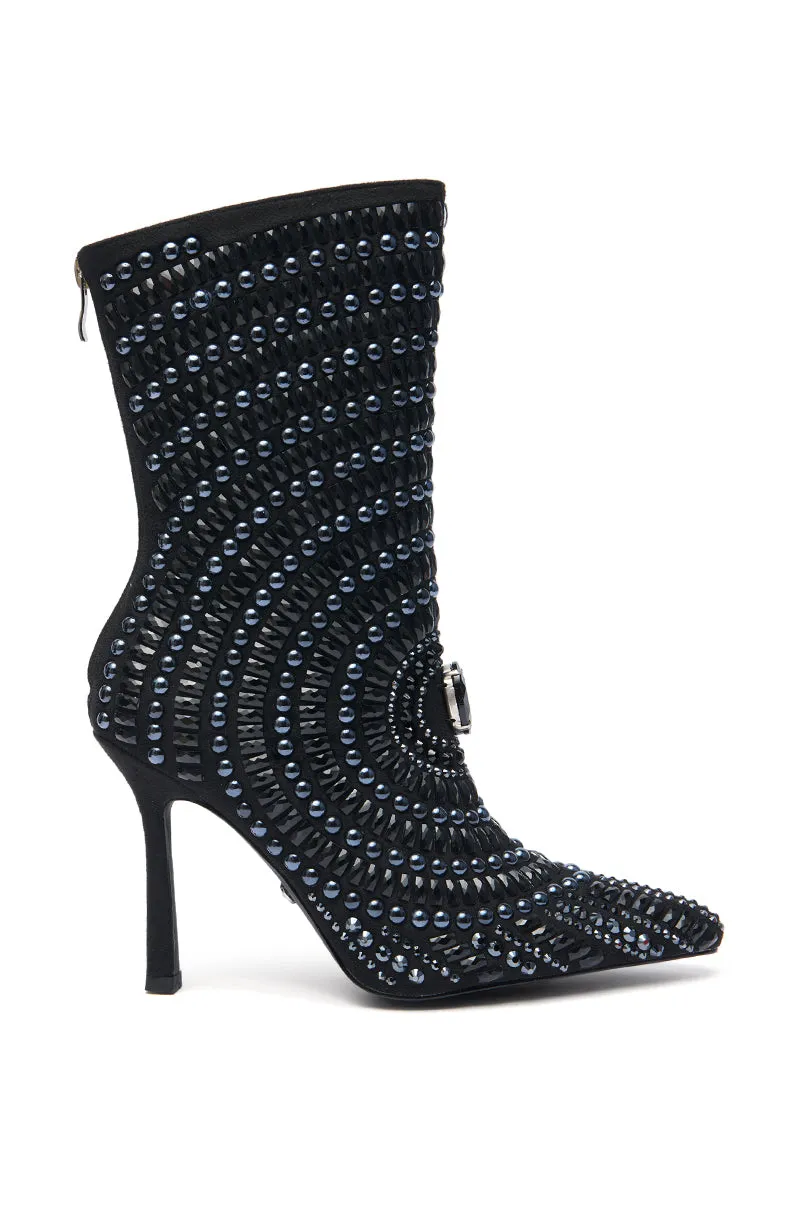 AZALEA WANG HILLEL PEWTER RHINESTONE BOOTIE sold by AKIRA product image thumbnail 2