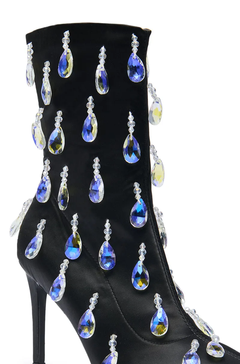 AZALEA WANG GUANTLETT BLACK CRYSTAL EMBELLISHED BOOTIE sold by AKIRA product image thumbnail 5