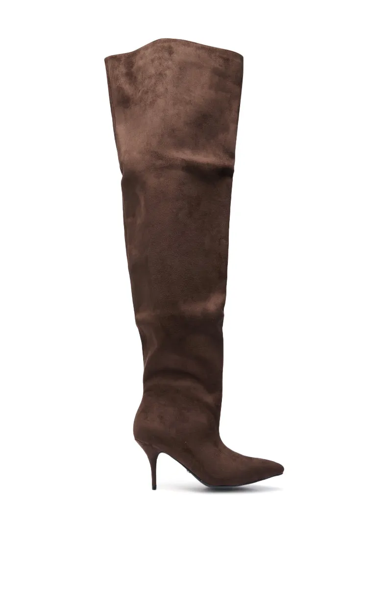 AZALEA WANG HALINA CHOCOLATE THIGH HIGH BOOT sold by AKIRA product image thumbnail 2