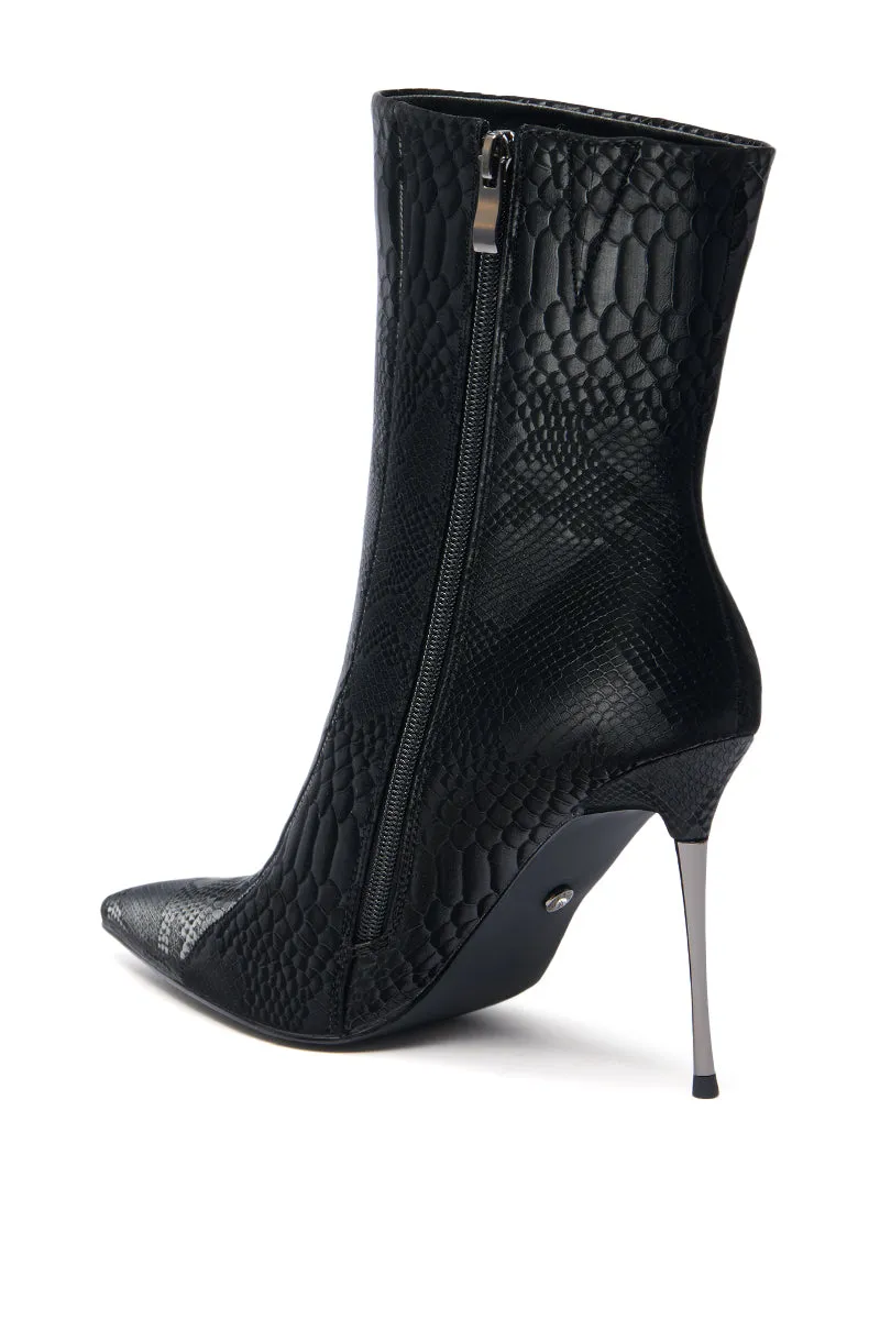 AZALEA WANG CALEAN BLACK METAL STILETTO HEEL BOOTIE sold by AKIRA product image thumbnail 4