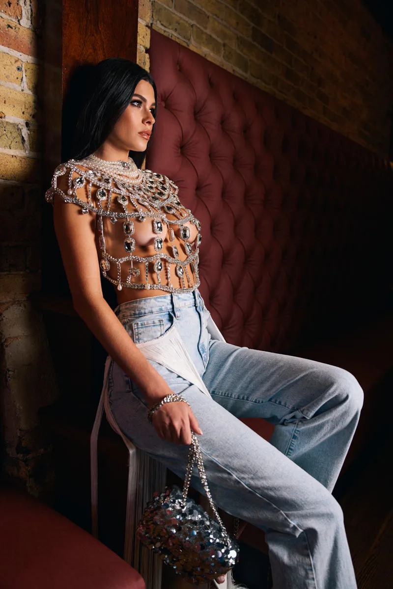 RUBY QUEEN RHINESTONE BLOUSE sold by AKIRA product image thumbnail 2