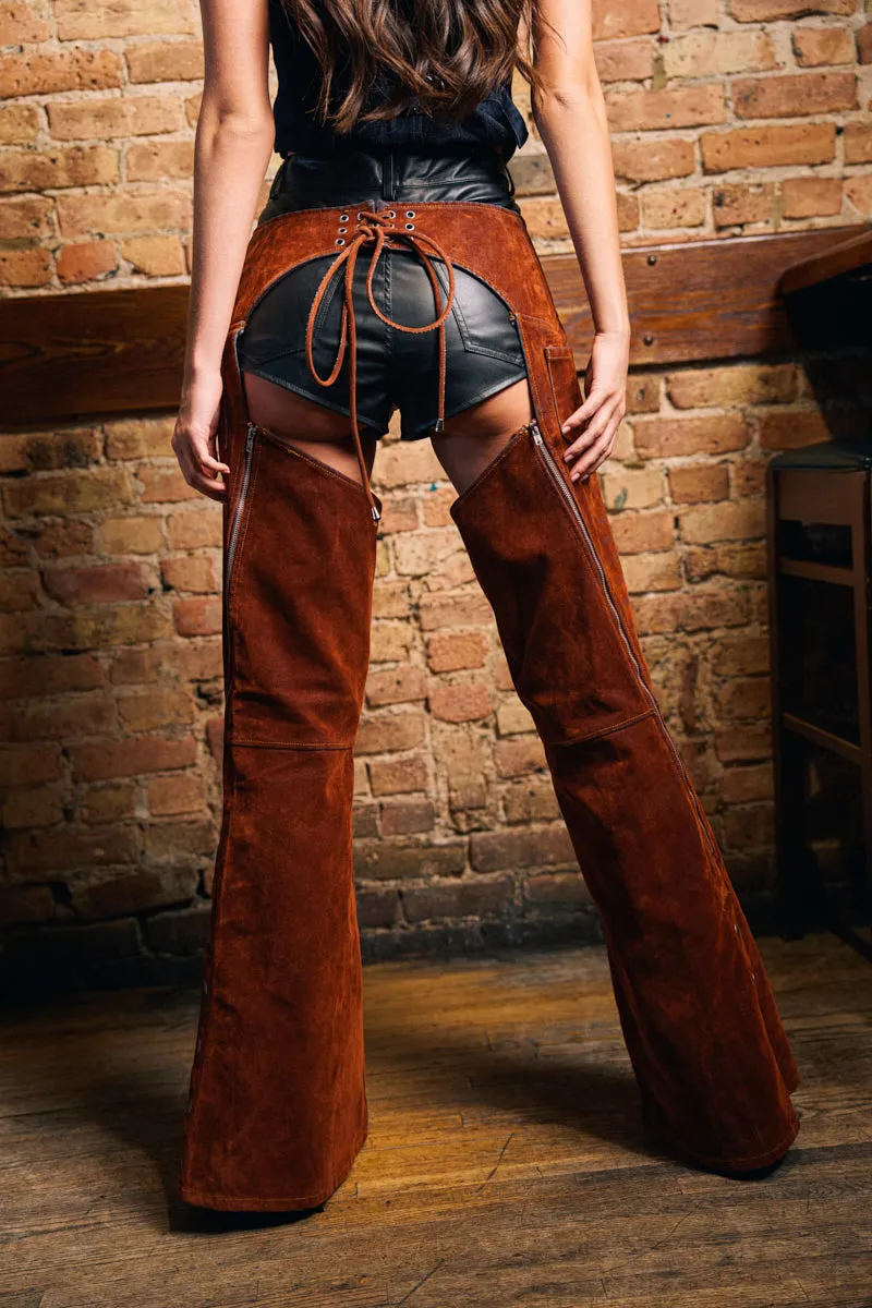 INCREDIBLE VELVET DENIM CHAPS sold by AKIRA product image thumbnail 3