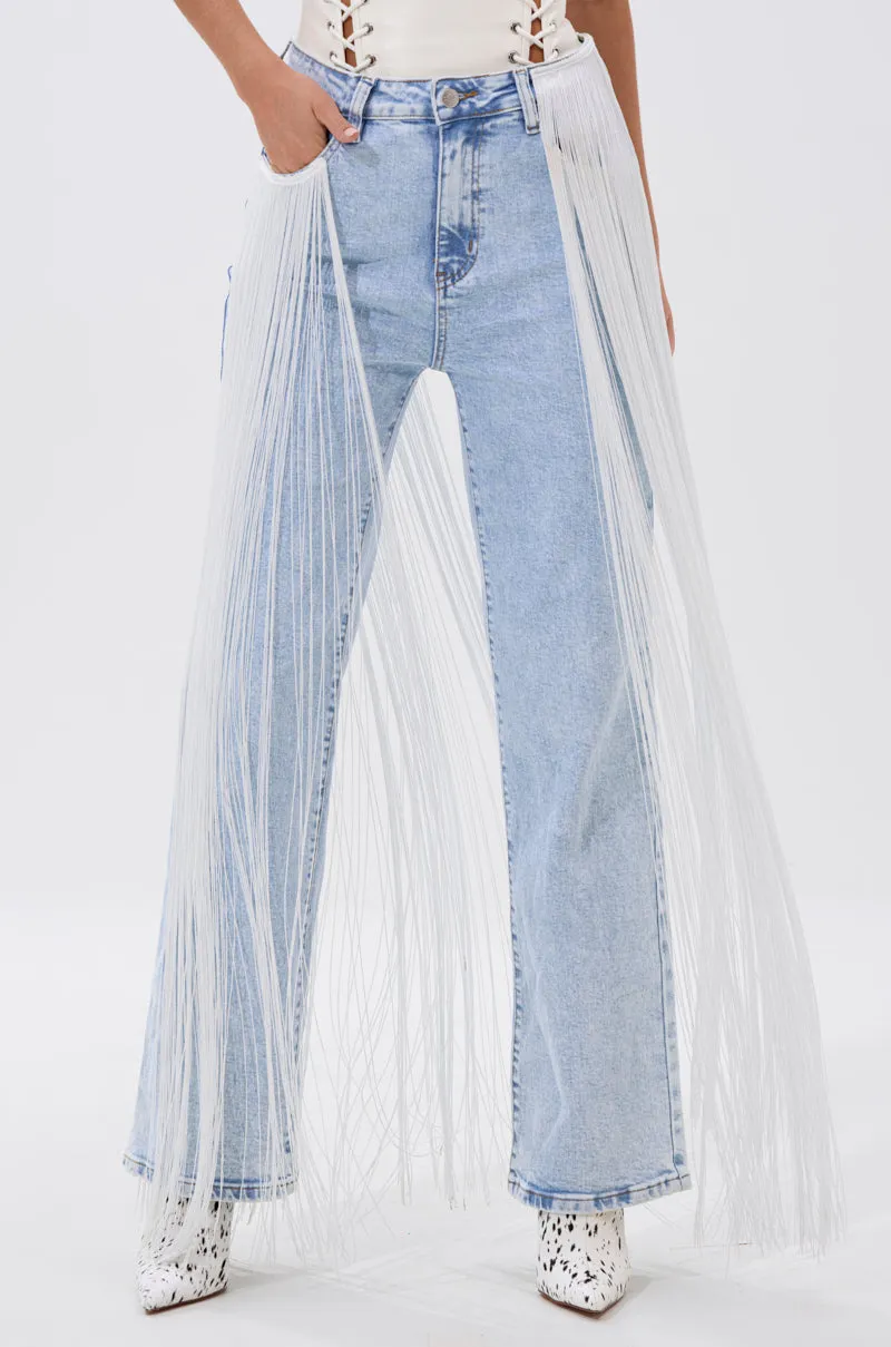 FLYING AWAY FRINGE DENIM sold by AKIRA product image thumbnail 5