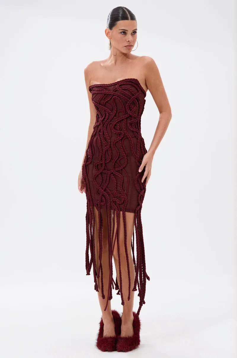 ALL OVER THE PLACE BRAIDED MINI DRESS sold by AKIRA product image thumbnail 5