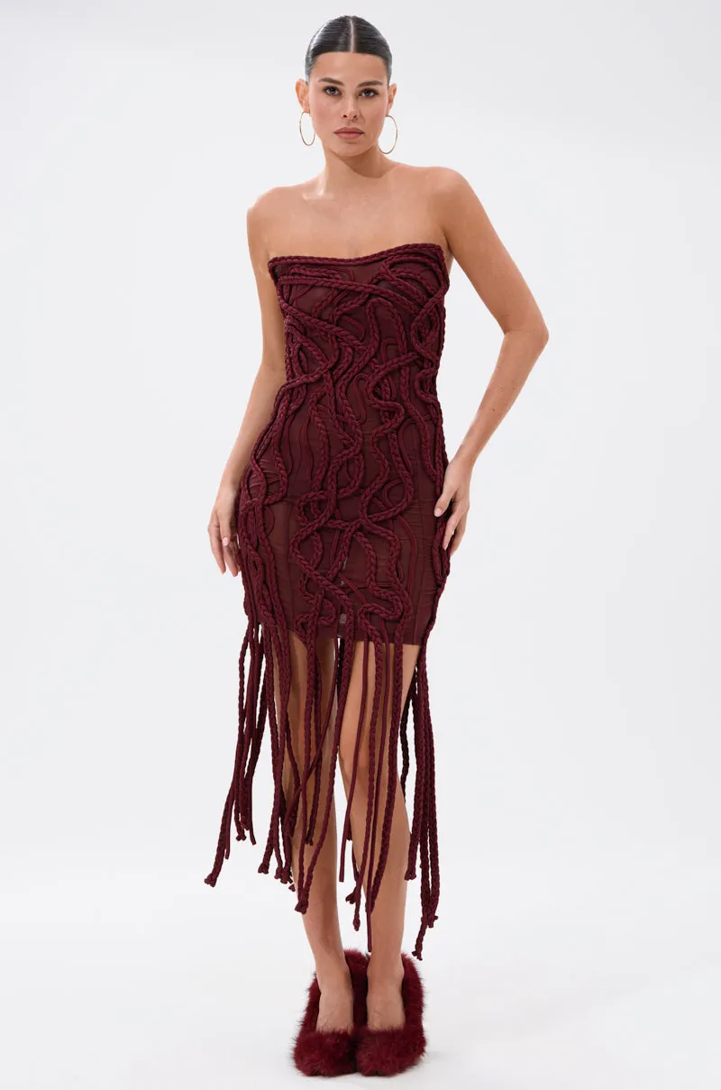 ALL OVER THE PLACE BRAIDED MINI DRESS sold by AKIRA product image thumbnail 4