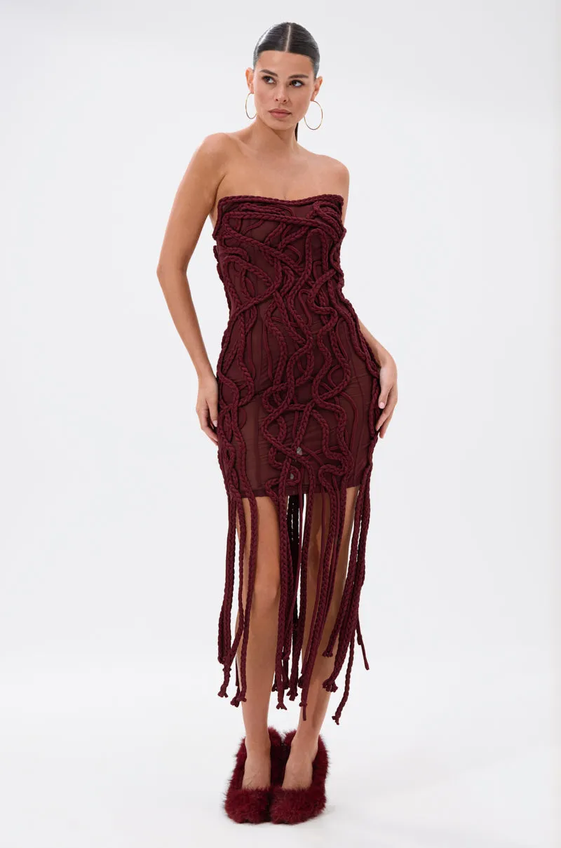 ALL OVER THE PLACE BRAIDED MINI DRESS sold by AKIRA product image thumbnail 3