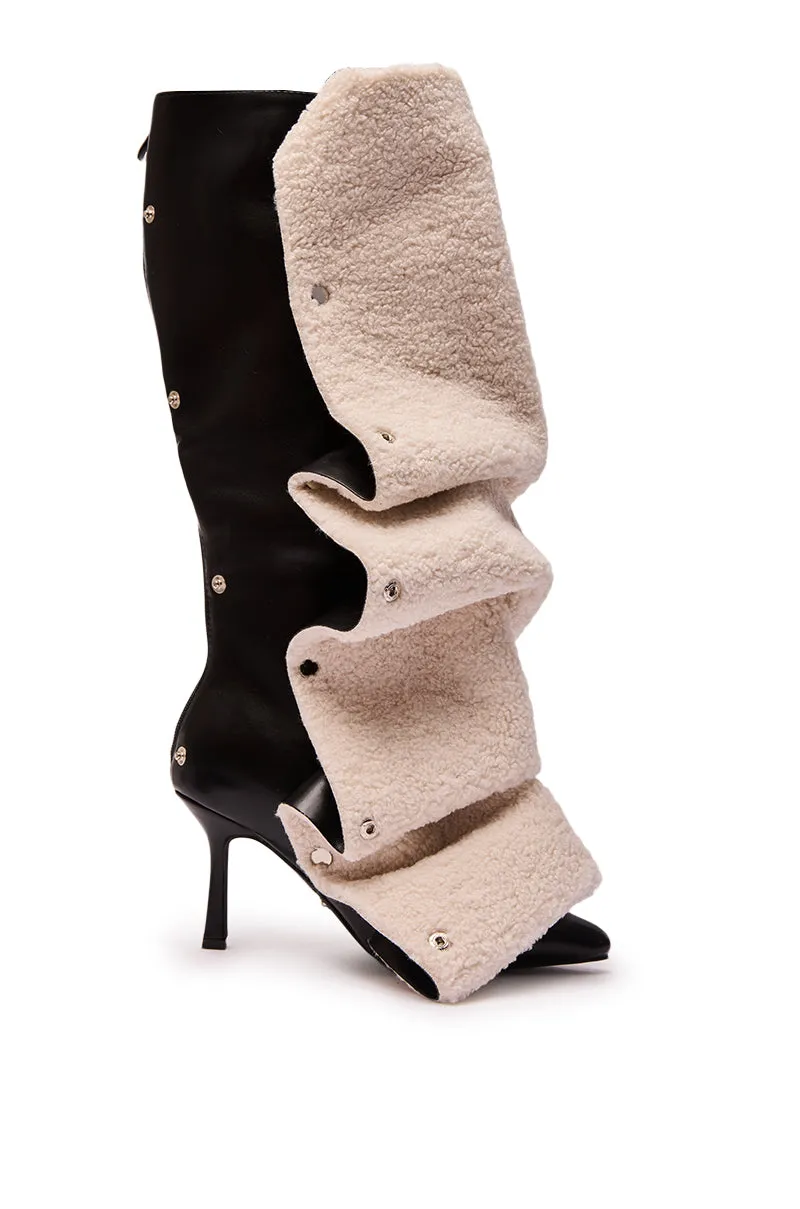 AZALEA WANG VULTURE BLACK SHERPA LINED BOOT sold by AKIRA product image thumbnail 4