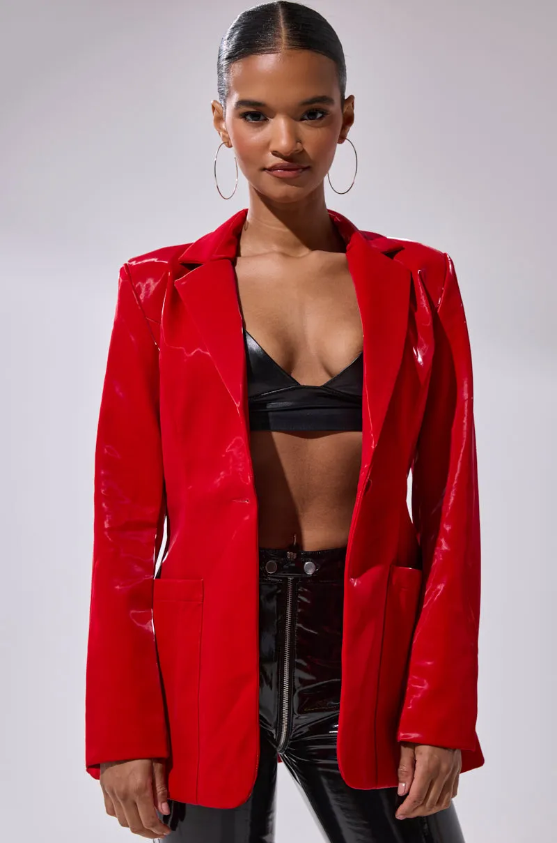 TOO SLICK LIQUID VELVET BLAZER sold by AKIRA product image thumbnail 4