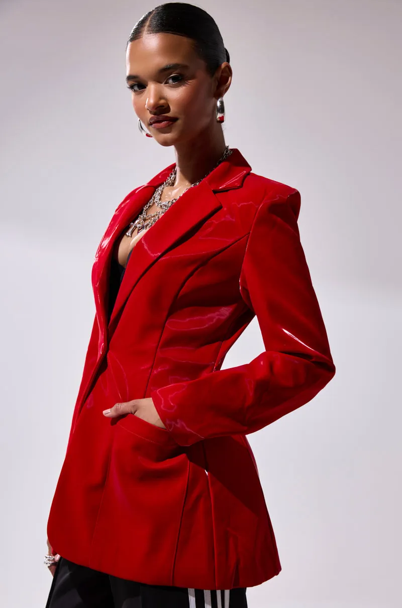 TOO SLICK LIQUID VELVET BLAZER sold by AKIRA product image thumbnail 3