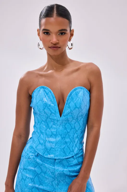 ELECTRIC SNAKE CORSET sold by AKIRA