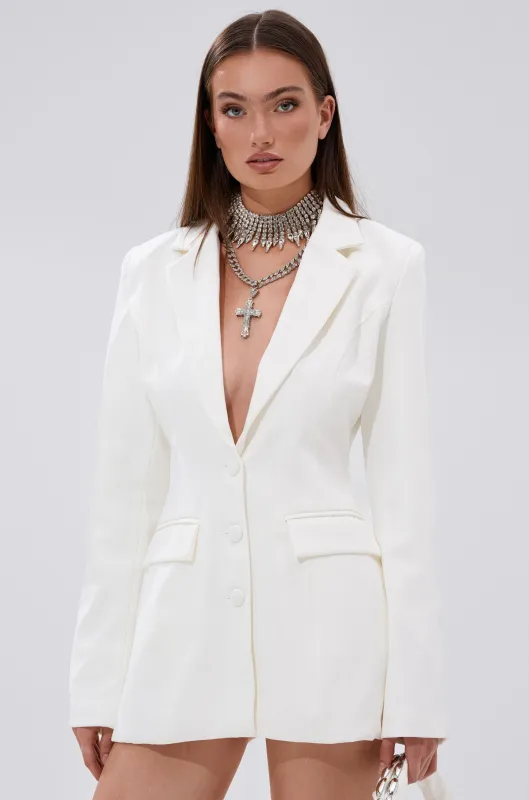 EASY BREEZY BACKLESS BLAZER sold by AKIRA