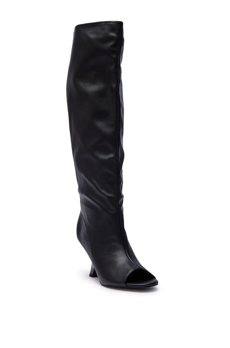 AZALEA WANG SIZANI BLACK WEDGE SLOUCHY BOOT sold by AKIRA product image thumbnail 4