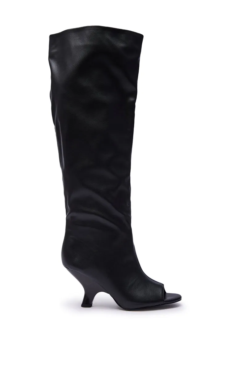 AZALEA WANG SIZANI BLACK WEDGE SLOUCHY BOOT sold by AKIRA product image thumbnail 3