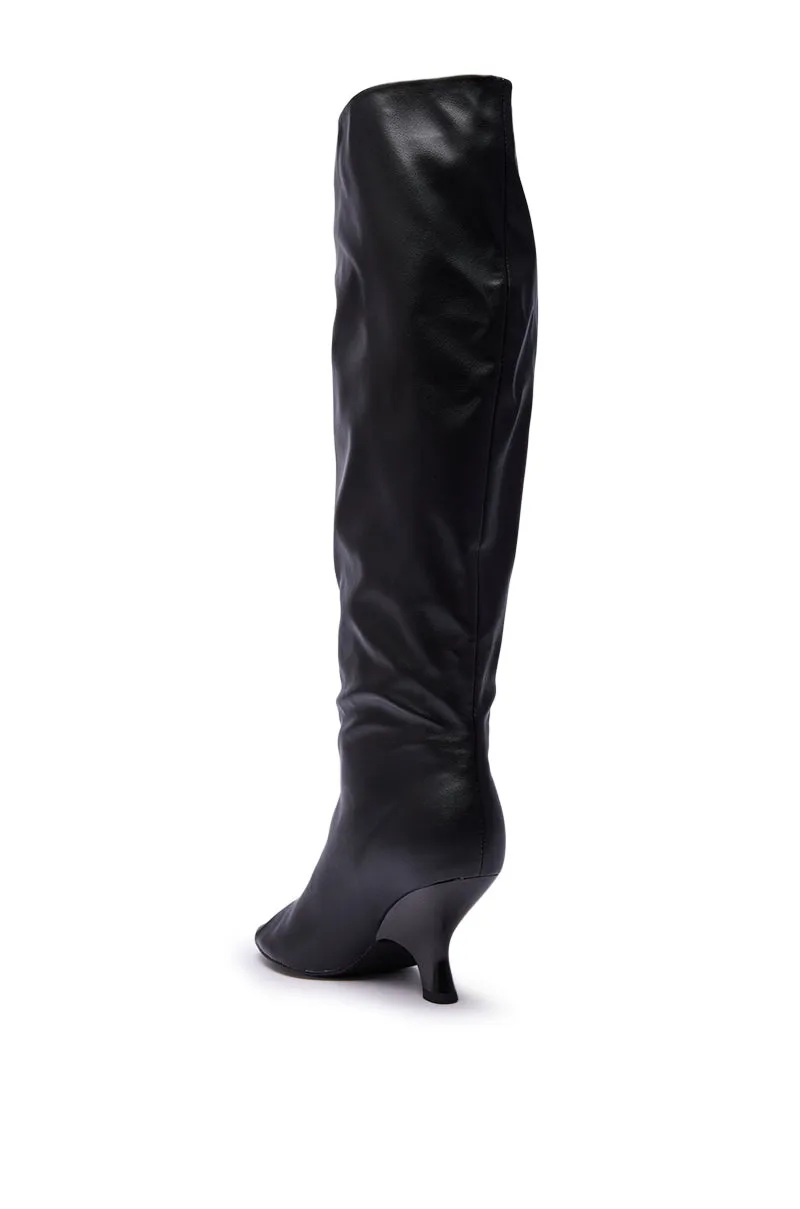 AZALEA WANG SIZANI BLACK WEDGE SLOUCHY BOOT sold by AKIRA product image thumbnail 5