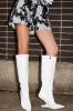 AZALEA WANG HAKIM WHITE WEDGE BOOT sold by AKIRA