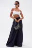 DANCE THE NIGHT AWAY DENIM PALAZZO PANT sold by AKIRA