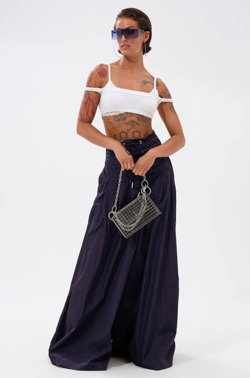 DANCE THE NIGHT AWAY DENIM PALAZZO PANT sold by AKIRA product image thumbnail 5