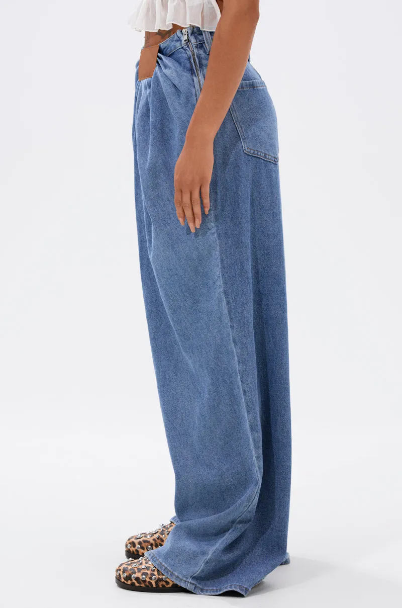 TOO MUCH FOR YOU WIDE LEG DENIM sold by AKIRA product image thumbnail 4