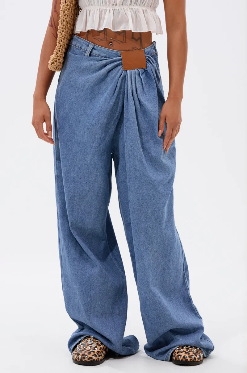 TOO MUCH FOR YOU WIDE LEG DENIM sold by AKIRA product image thumbnail 2