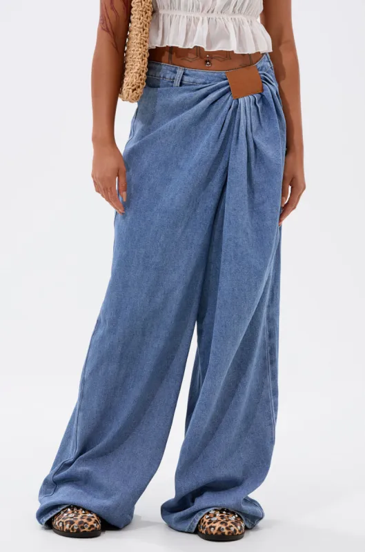 TOO MUCH FOR YOU WIDE LEG DENIM sold by AKIRA