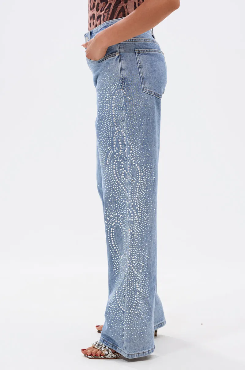 DREAMING OF YOU WIDE LEG DENIM sold by AKIRA product image thumbnail 4