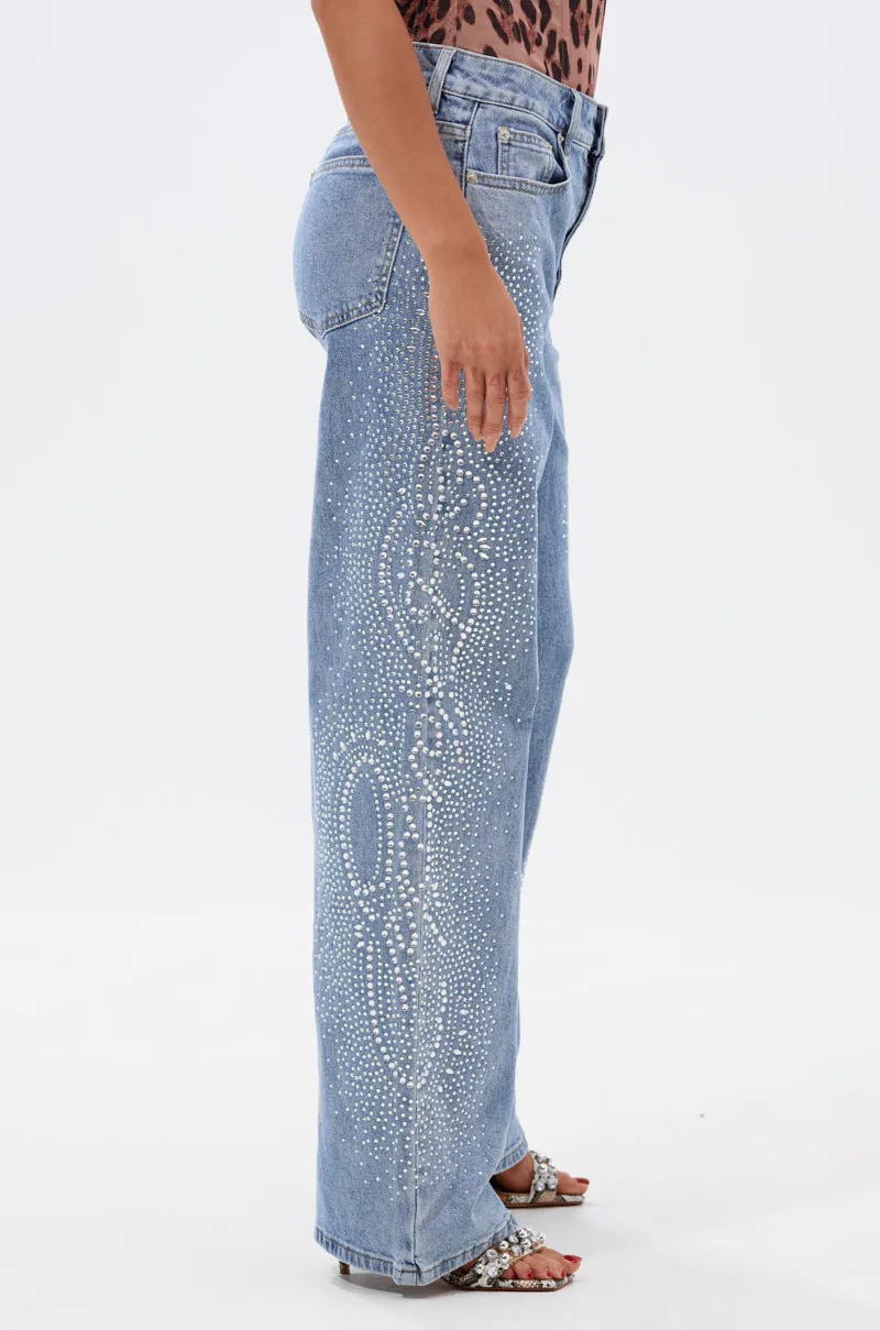 DREAMING OF YOU WIDE LEG DENIM sold by AKIRA product image thumbnail 3
