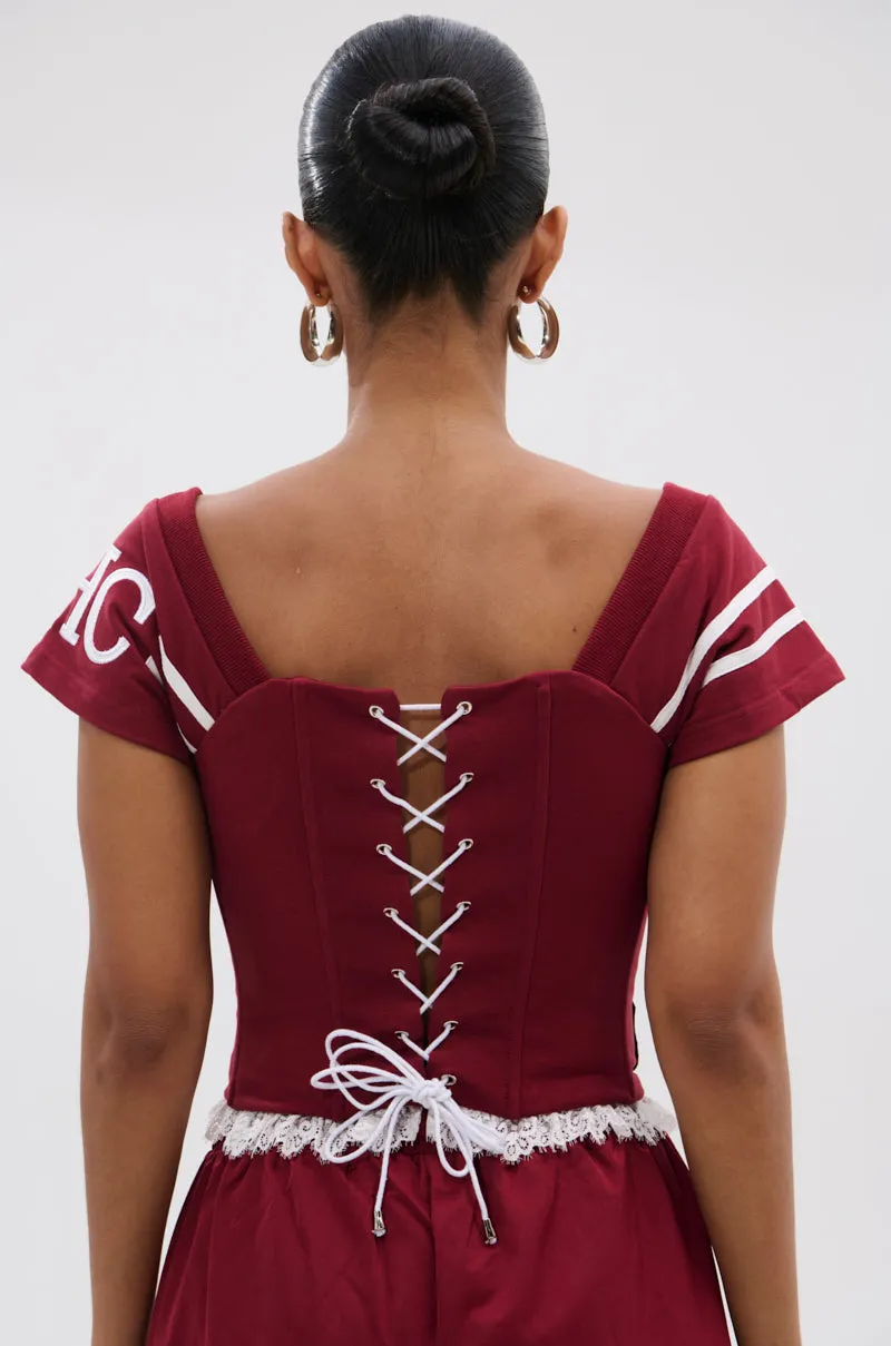 PLAY TIME IS OVER FRONT ZIP CORSET TOP sold by AKIRA product image thumbnail 5