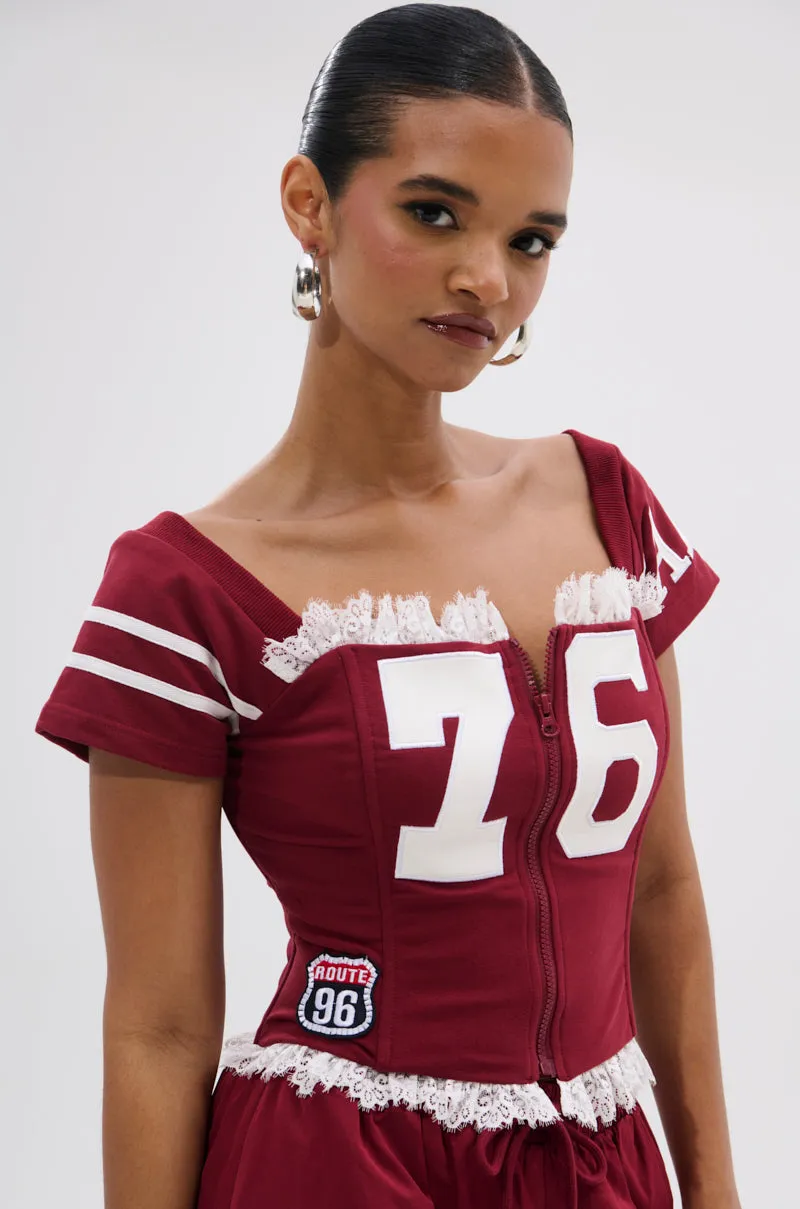 PLAY TIME IS OVER FRONT ZIP CORSET TOP sold by AKIRA product image thumbnail 2