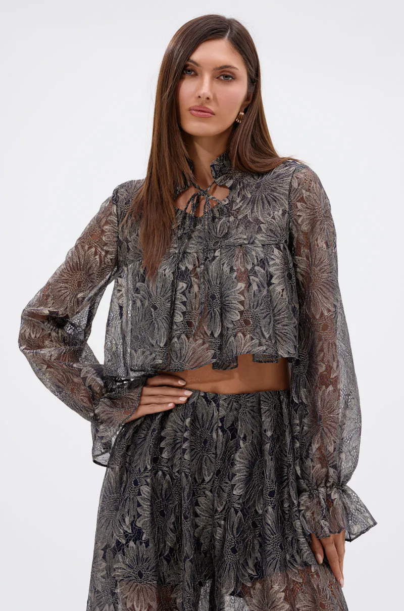 BEST GUEST LACE CROP BLOUSE sold by AKIRA product image thumbnail 2