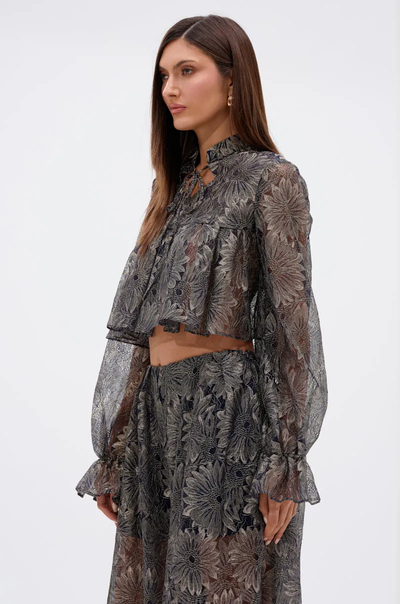 BEST GUEST LACE CROP BLOUSE sold by AKIRA product image thumbnail 3