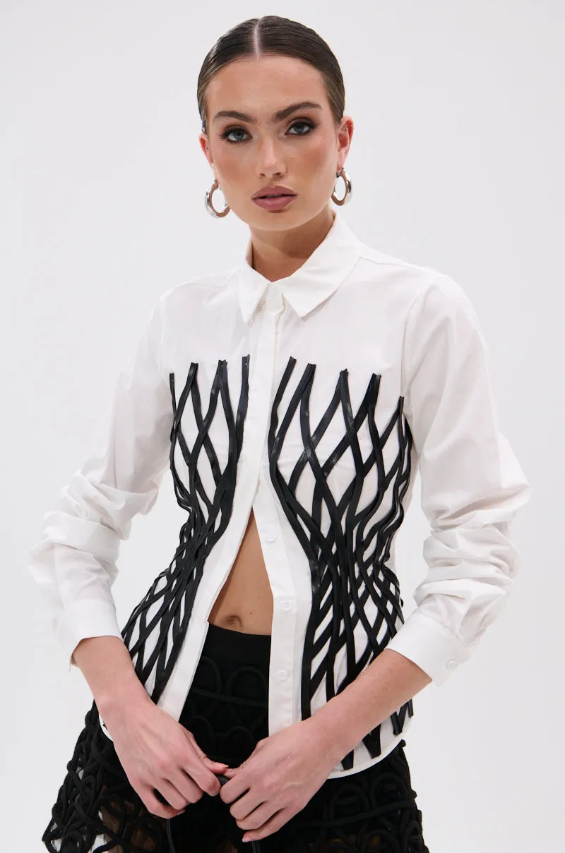 ALL OVER THE PLACE BUTTON DOWN sold by AKIRA product image thumbnail 2