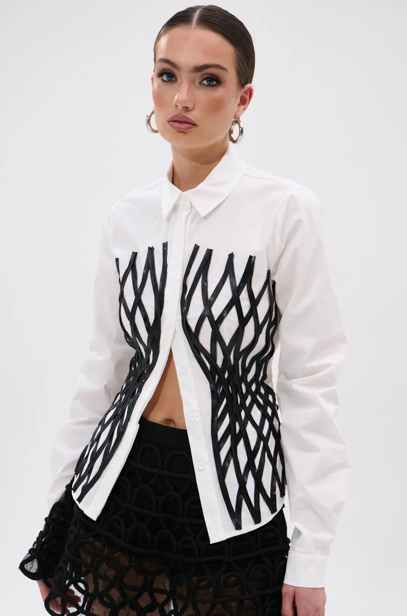 ALL OVER THE PLACE BUTTON DOWN sold by AKIRA product image thumbnail 4