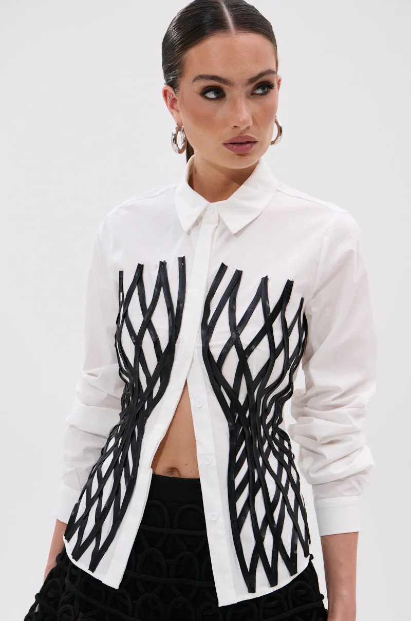 ALL OVER THE PLACE BUTTON DOWN sold by AKIRA product image thumbnail 3