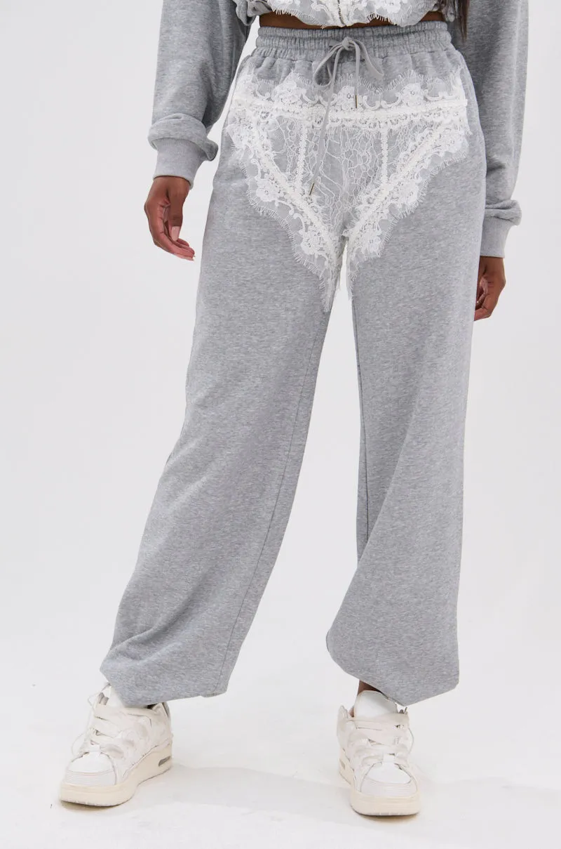MAYBE NEXT TIME JOGGER WITH LACE DETAILS sold by AKIRA product image thumbnail 4