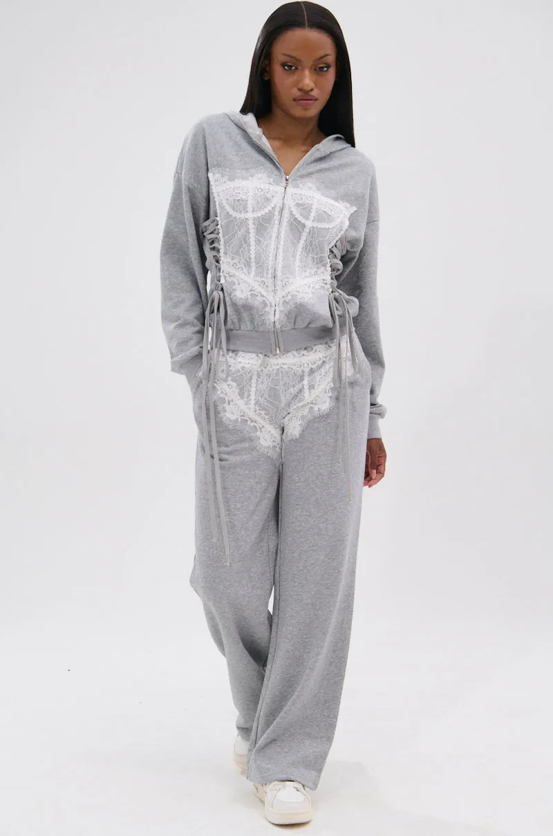 MAYBE NEXT TIME JOGGER WITH LACE DETAILS sold by AKIRA