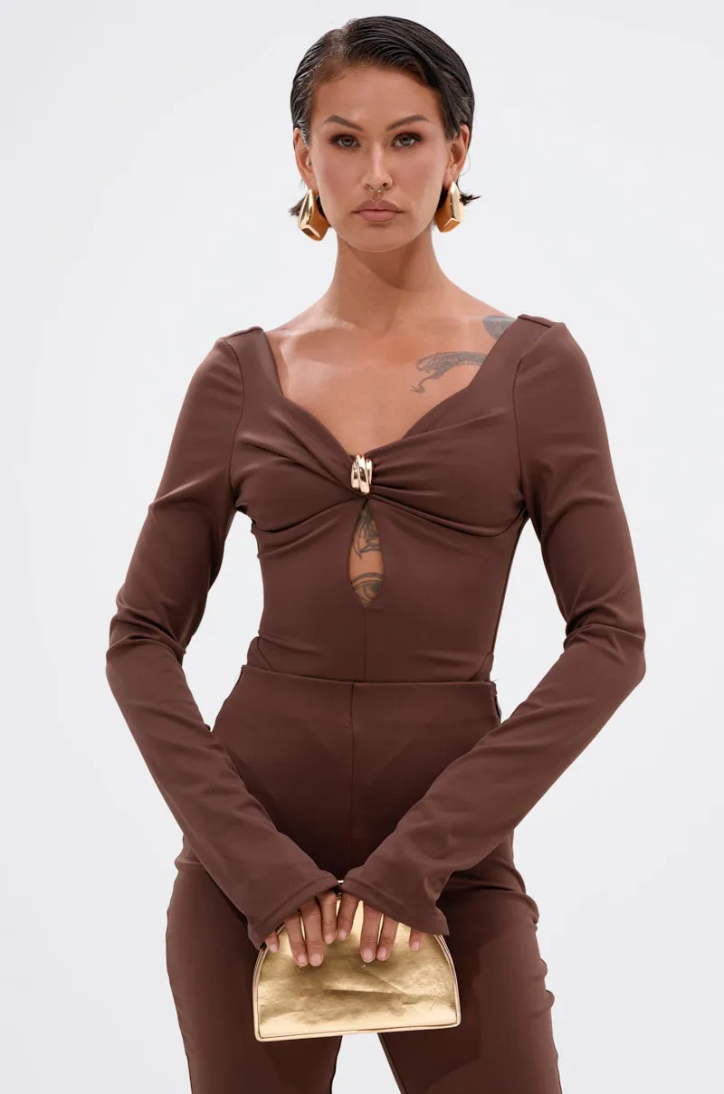 LUXE LIFE SEAMLESS BODYSUIT IN BROWN sold by AKIRA product image thumbnail 2