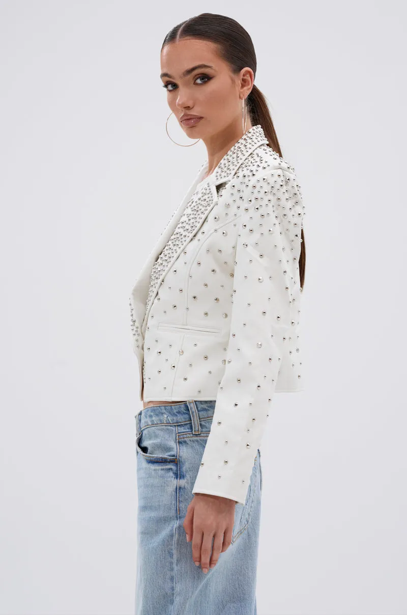 VIVA VEGAS FITTED MOTO JACKET sold by AKIRA product image thumbnail 5