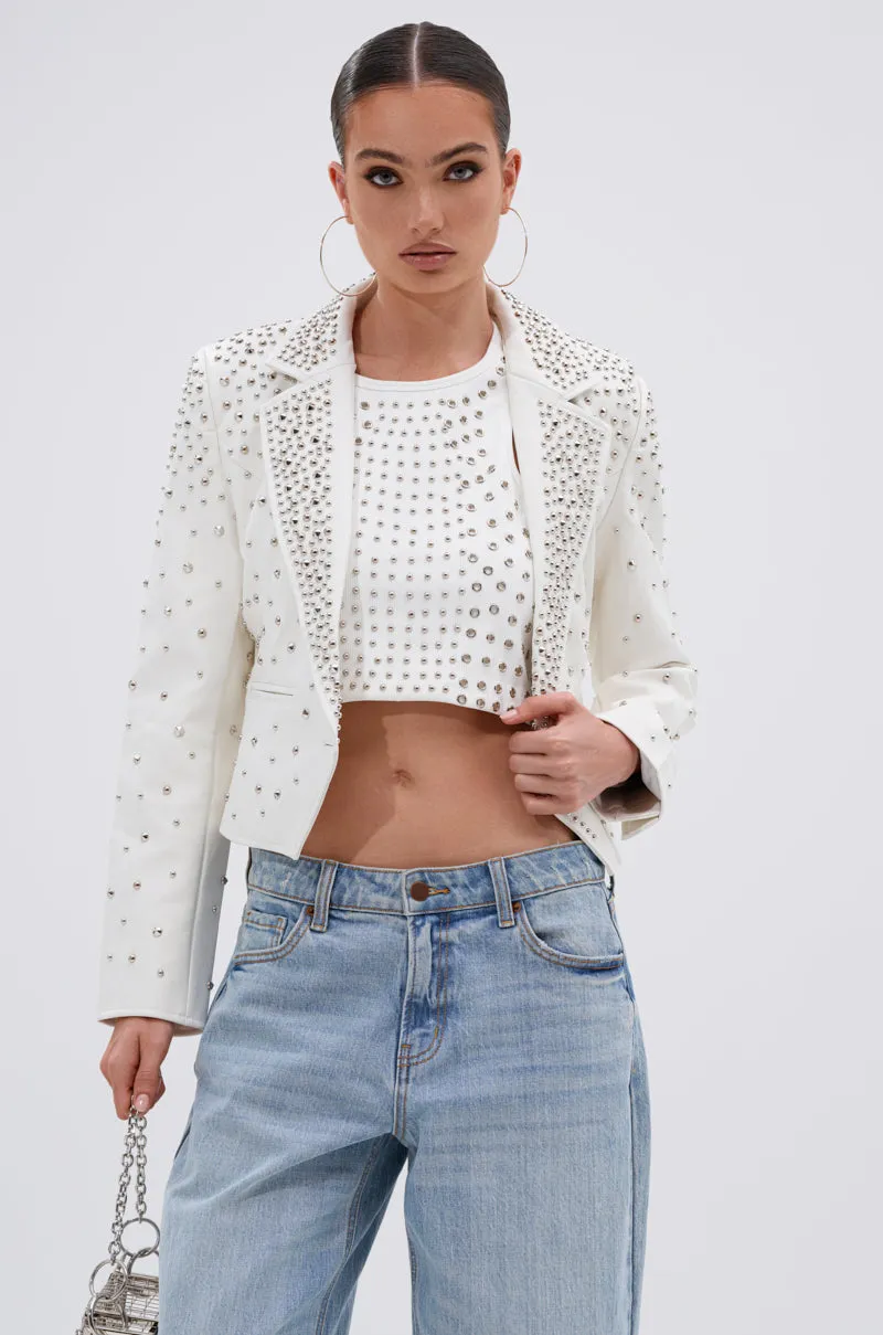 VIVA VEGAS FITTED MOTO JACKET sold by AKIRA product image thumbnail 4