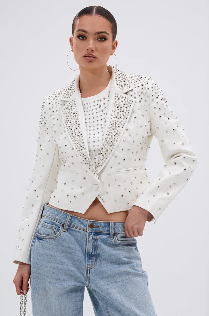 VIVA VEGAS FITTED MOTO JACKET sold by AKIRA