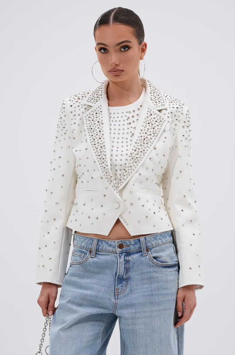 VIVA VEGAS FITTED MOTO JACKET sold by AKIRA product image thumbnail 3