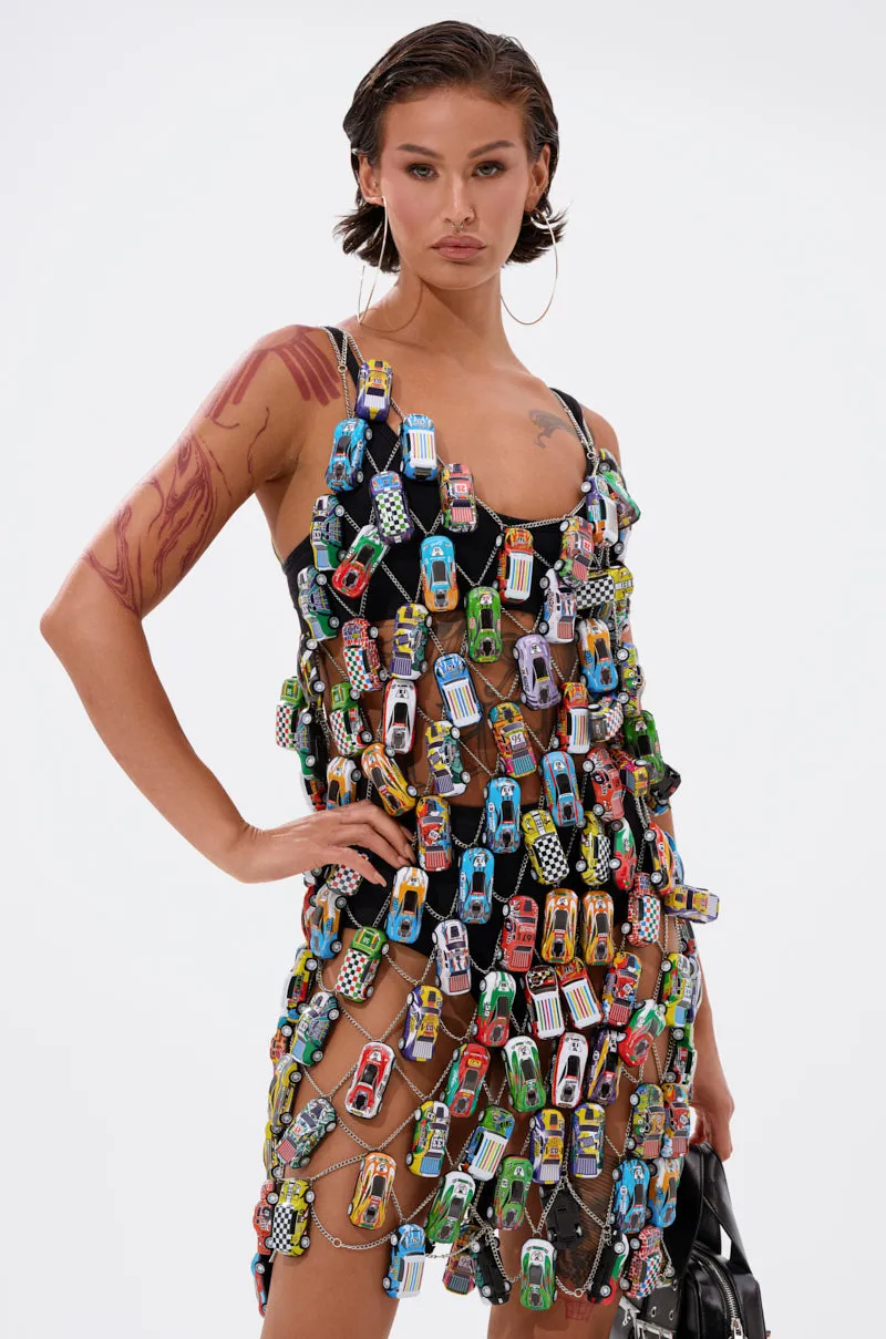 CAN'T CATCH ME CAR CHAIN MINI DRESS sold by AKIRA product image thumbnail 3