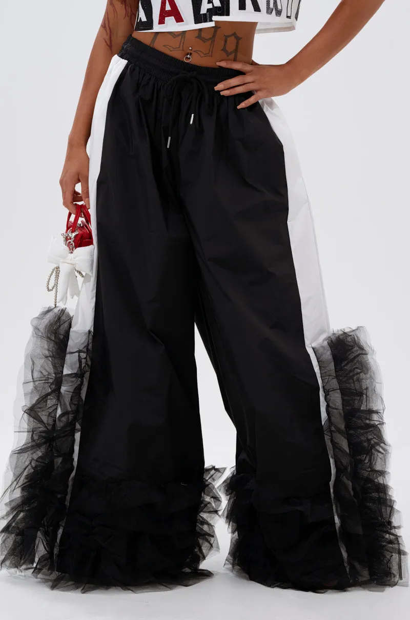 FEELING LIKE A BOSS TRACK PANT WITH TULLE TRIM sold by AKIRA product image thumbnail 2