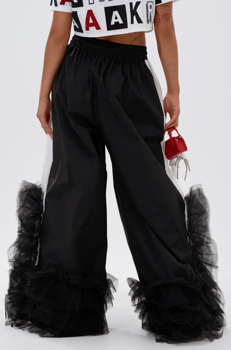FEELING LIKE A BOSS TRACK PANT WITH TULLE TRIM sold by AKIRA product image thumbnail 4