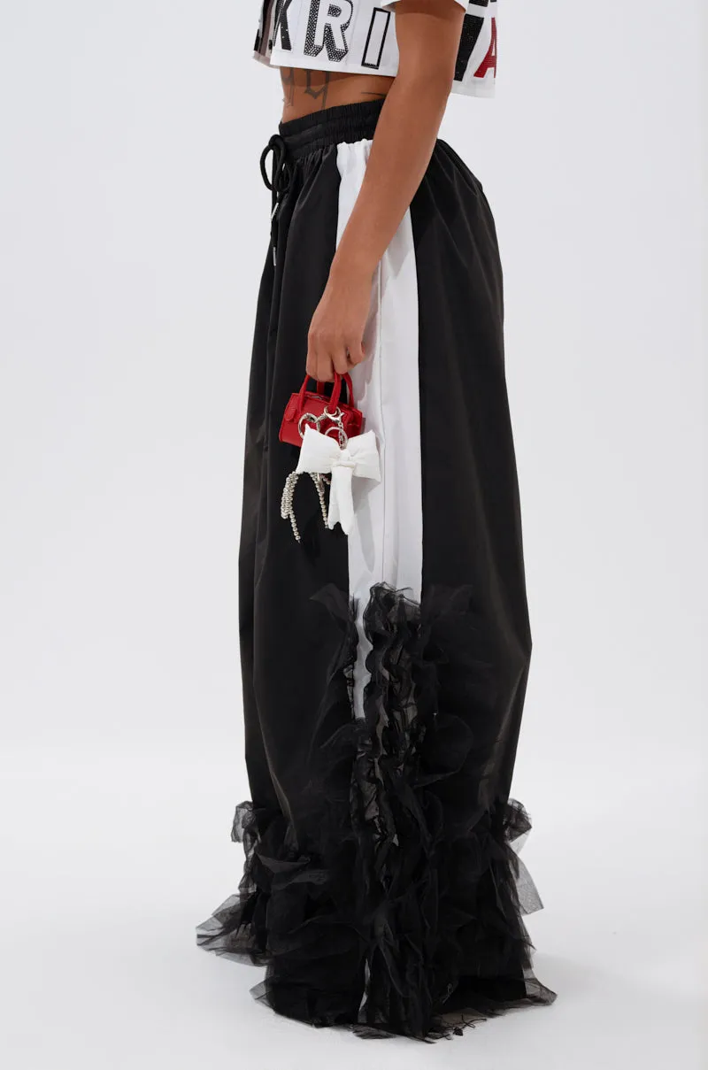 FEELING LIKE A BOSS TRACK PANT WITH TULLE TRIM sold by AKIRA product image thumbnail 3