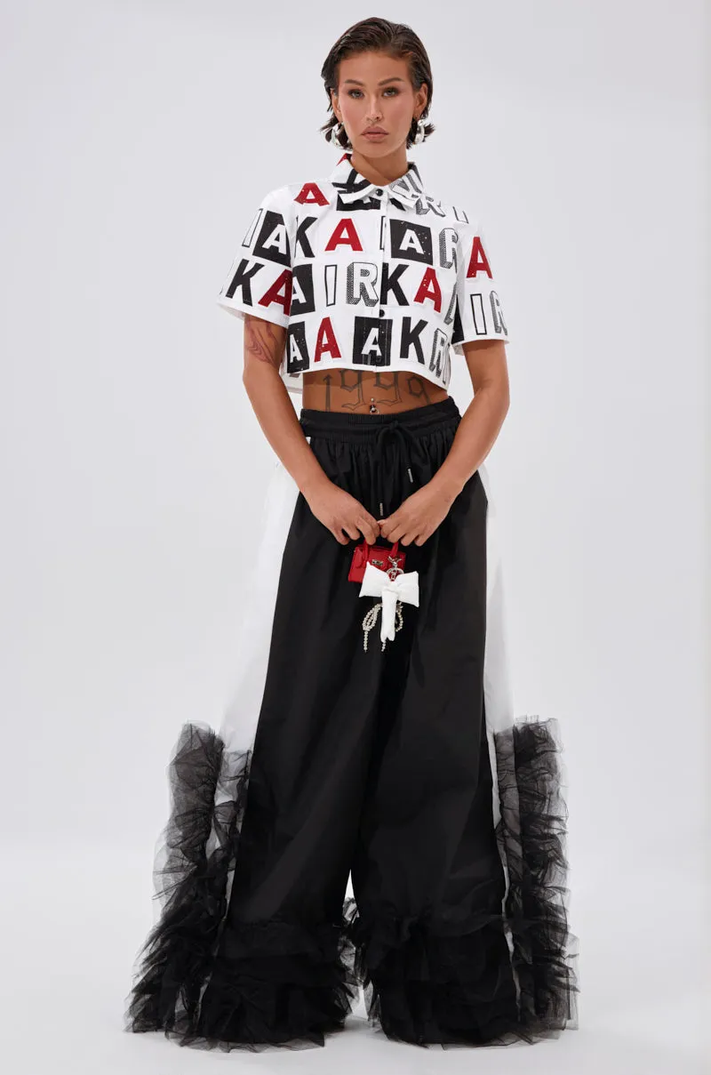 FEELING LIKE A BOSS TRACK PANT WITH TULLE TRIM sold by AKIRA product image thumbnail 5
