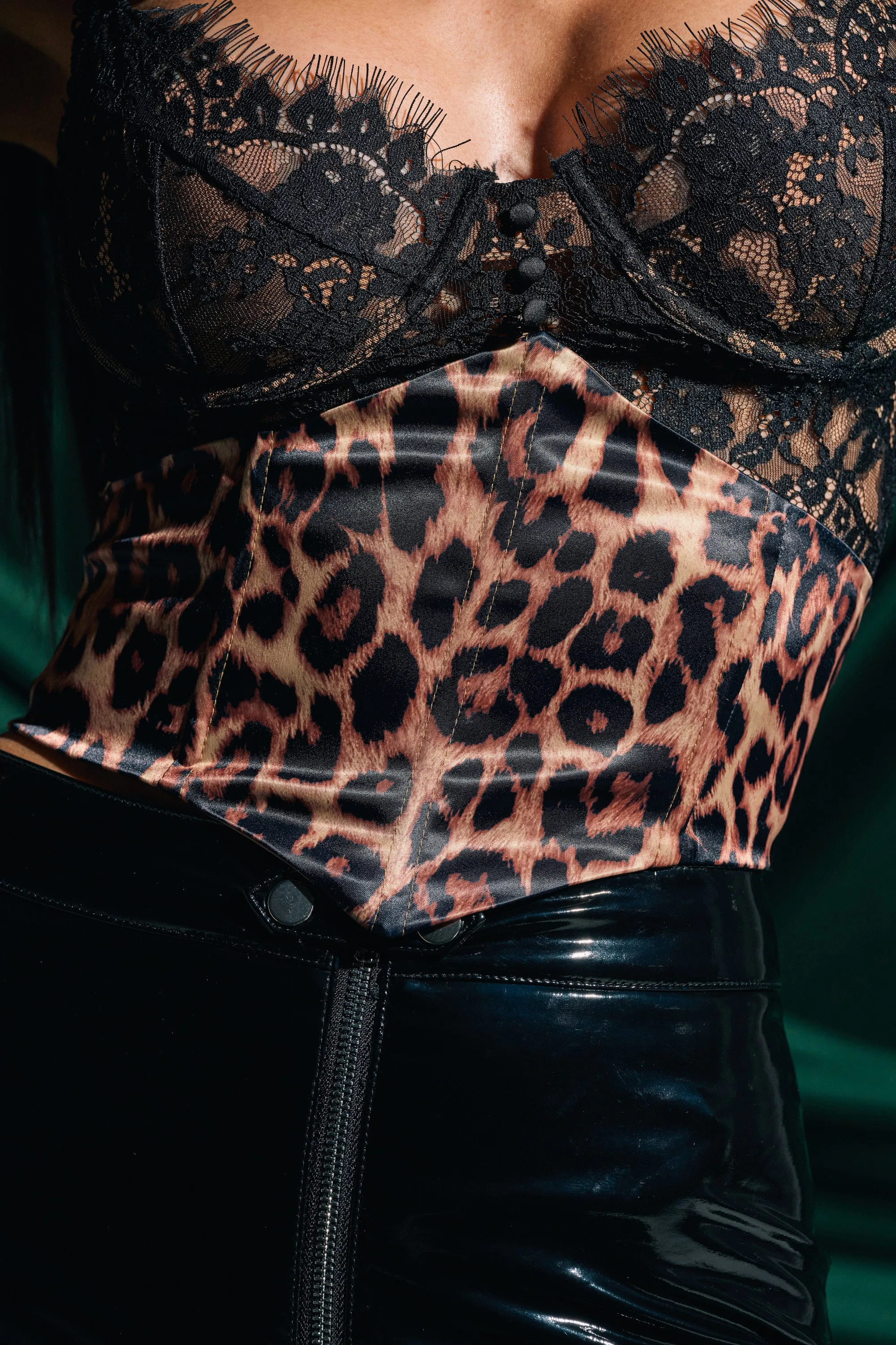 IN THE WILD SATIN CHEETAH BELT sold by AKIRA
